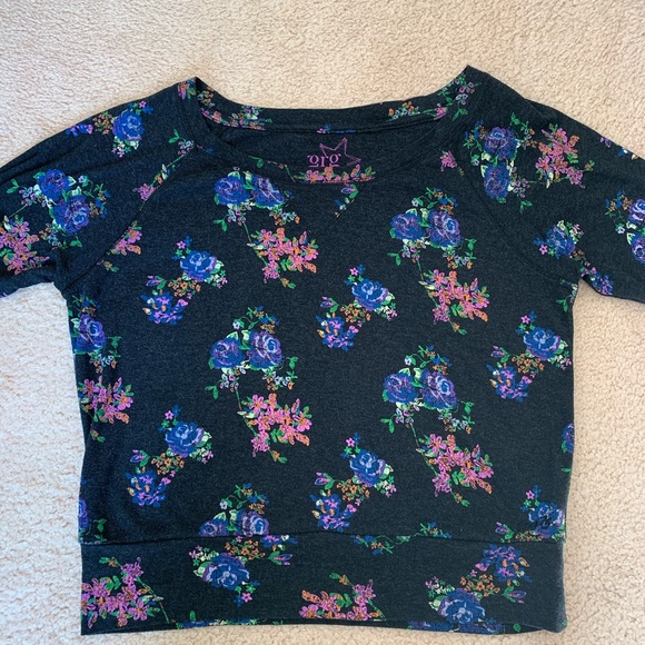 Garage Floral Scoop Neck Sweater